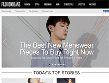 Tablet Screenshot of fashionbeans.com